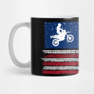 Dirtbike American Flag Design Mug